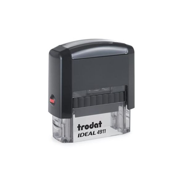 Pečiatka, TRODAT "Ideal 4911", čierne telo, s čiernou poduškou