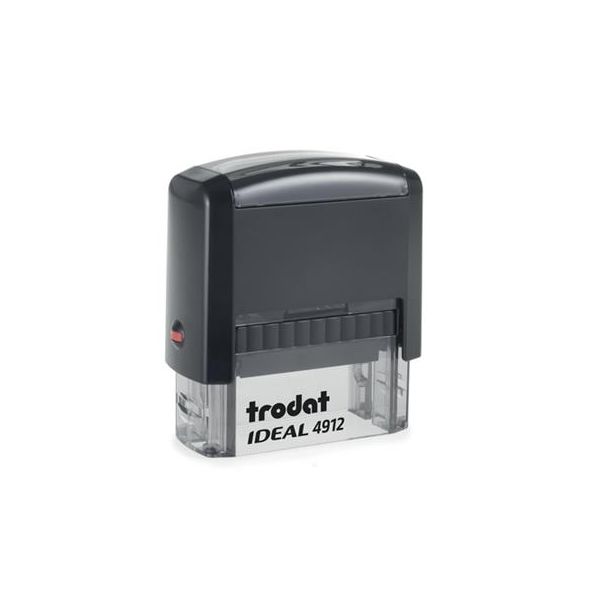 Pečiatka, TRODAT "Ideal 4912", čierne telo, s čiernou poduškou