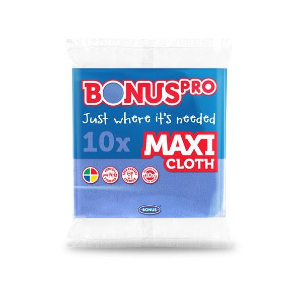Čistiaca utierka, univerzálna, 10 ks, BONUS "Professional Maxi", modrá
