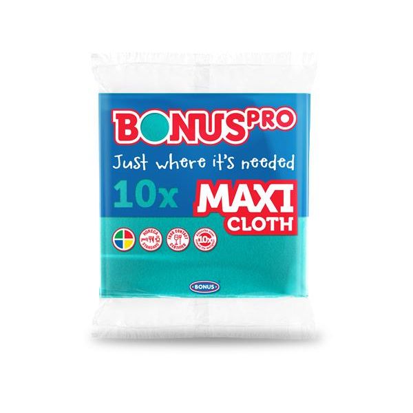 Čistiaca utierka, univerzálna, 10 ks, BONUS "Professional Maxi", zelená