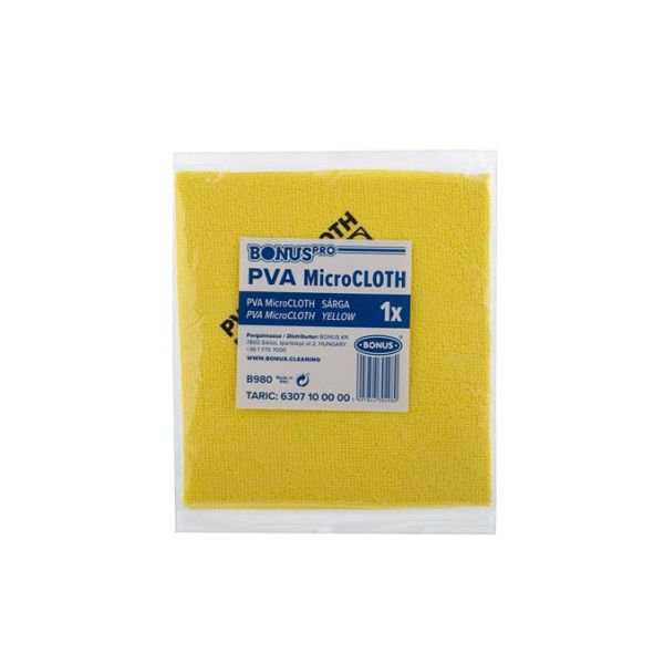 Čistiaca utierka, univerzálna, 40x34 cm, BONUS "MicroCLOTH", žltá