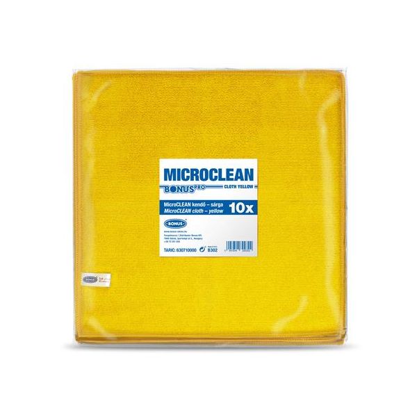 Čistiaca utierka, univerzálna,10 ks, 32x32 cm, BONUS "MicroCLEAN", žltá