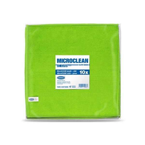 Čistiaca utierka, univerzálna,10 ks, 32x32 cm, BONUS "MicroCLEAN", zelená