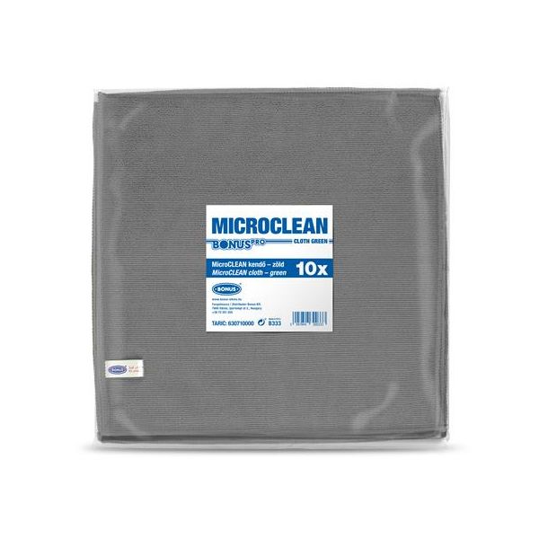 Čistiaca utierka, univerzálna,10 ks, 32x32 cm, BONUS "MicroCLEAN", sivá