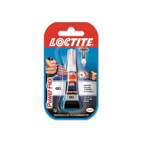 Sekundové lepidlo, gél, 2 g, HENKEL "Loctite Super Bond Power Gél"
