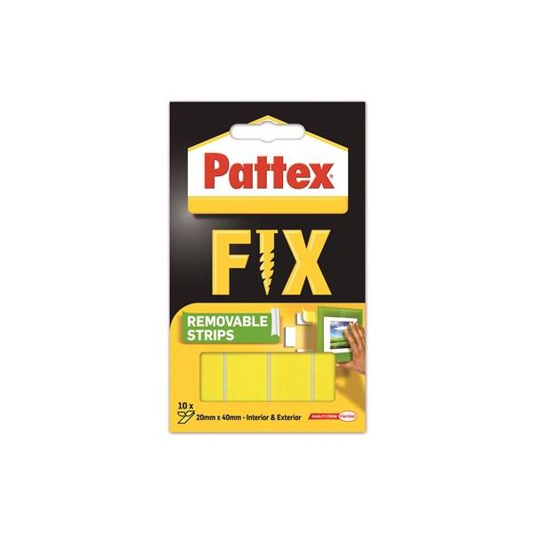 Lepiaci pásik, obojstranný, odstrániteľný, 20 x 40 mm, HENKEL "Pattex Fix"