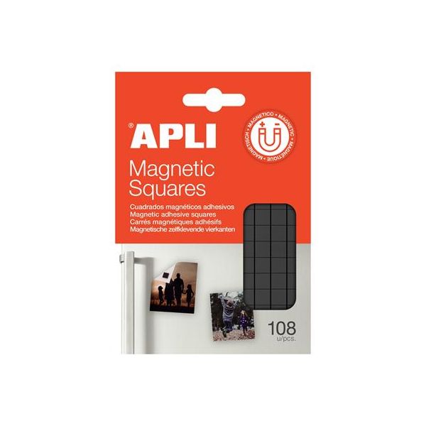 Lepiace štvorčeky, magnetické, 108 ks/bal, obojstranné, APLI