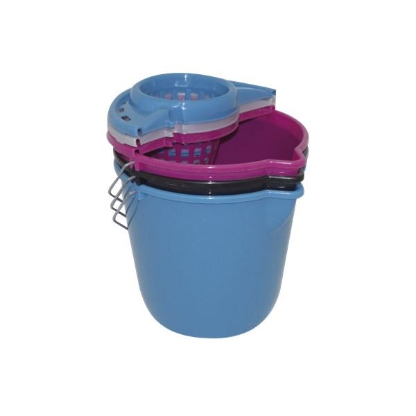 Vedro na umývanie podlahy, so žmýkacím košom, okrúhle, 12 L