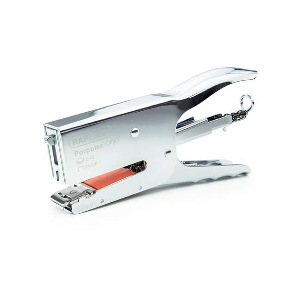 Zošívačka, ručná, 24/8, 45 listov, kov, RAPESCO "Porpoise ONE", chróm