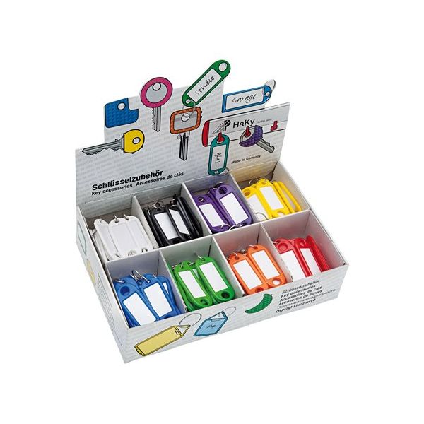 Kľúčové štítky, displej 200 ks, WEDO, 8 rôznych farieb