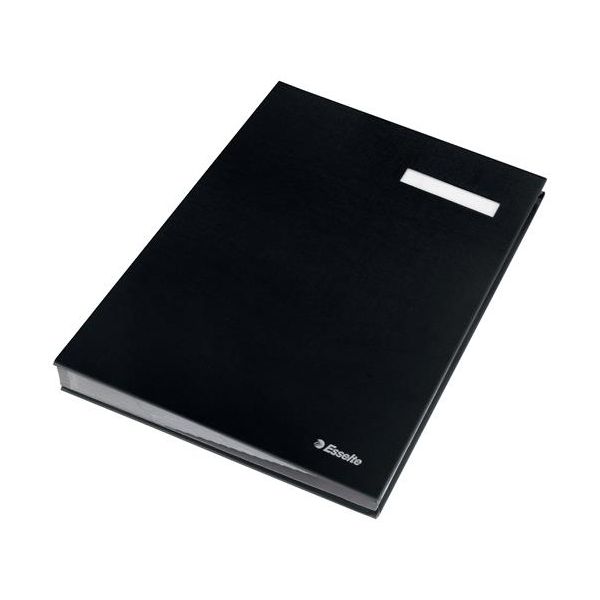 Podpisová kniha, A4, 20-listová, kartón, ESSELTE, čierna