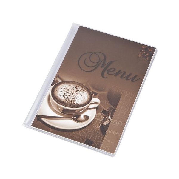 Obal na jedálny lístok, A5, PANTA PLAST "Café" , káva