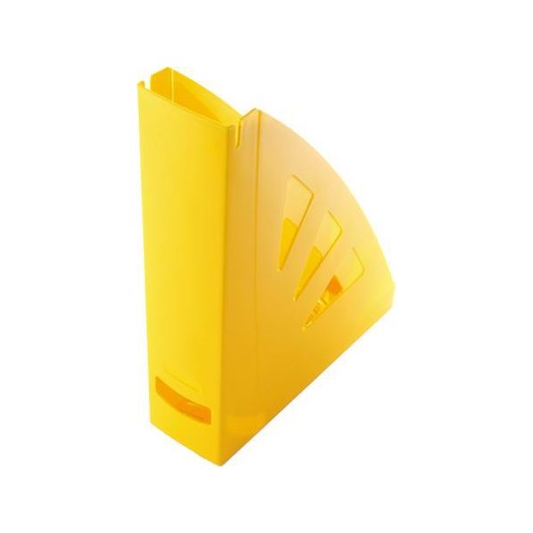 Zakladač, plastový, 75 mm, VICTORIA OFFICE, žltá