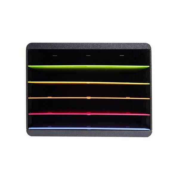 Box na triedenie dokumentov, plast, 5 rpriehradiek, EXACOMPTA "Horizon Iderama®"