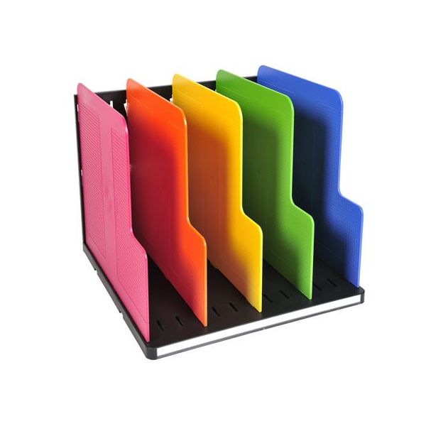 Box na triedenie dokumentov, plast, 4 priehradky, vertikálny, EXACOMPTA "Modulotop Iderama®",  farebný