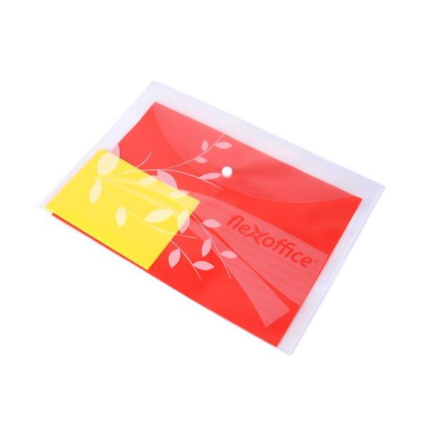 Obálka na patent, A4, PP, 120 mikron, FLEXOFFICE, "FO-CBF02", priehľadná, mix farieb