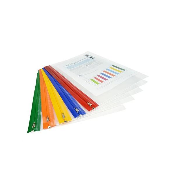Obálka na zips, A4+, RAPESCO, "Zippi", mix farieb
