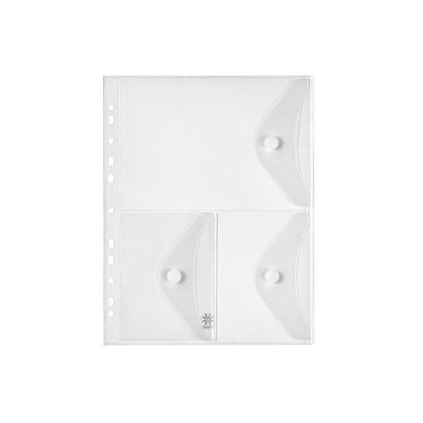 Obal na patent, A4, PP, 3 vrecká, VIQUEL "Pockets", priehľadný