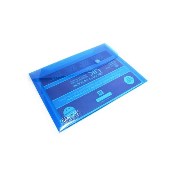 Obal na patent, A5, RAPESCO "Eco", mix priehľadných farieb