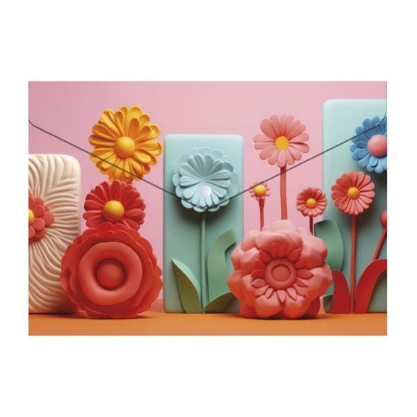 Obal na patent, A5 PP, 180 mikr., PANTA PLAST "Modern Flowers"