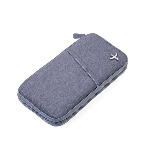 Cestovný organizér, RFID ochrana, TROIKA "Safe flight", sivý