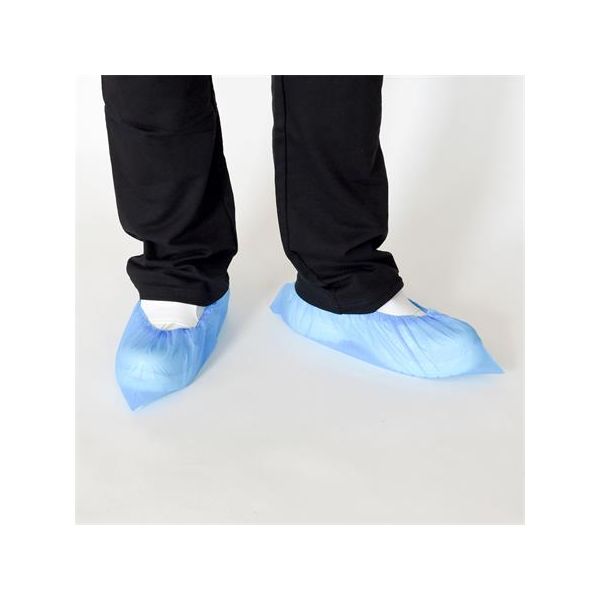 Návleky na obuv, CPE, s gumičkou, modré