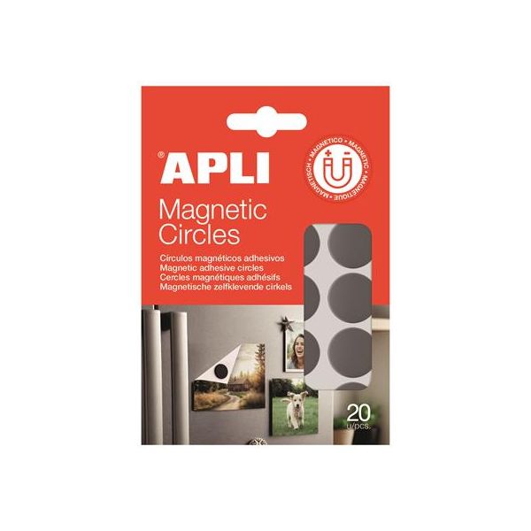 Lepiace kruhy, magnetické, 20 ks/bal, obojstranné, APLI