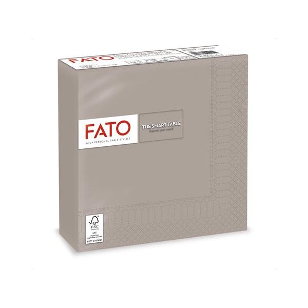 Servítky, 1/4 ohyb, 33x33 cm, FATO "Smart Table", tmavošedá