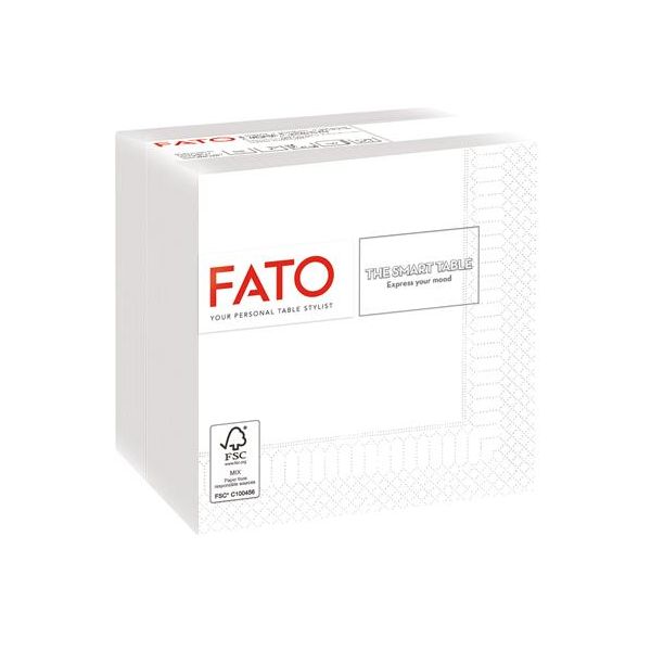 Servítky, 1/4 ohyb, 24 x 24 cm, FATO "Smart Table", biela