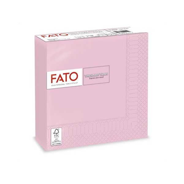 Servítky, 1/4 ohyb, 33x33 cm, FATO "Smart Table", ružová