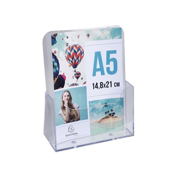 Stojan na katalógy, stolový, A5, 1 priečinok, EXACOMPTA "Office", priehľadný 