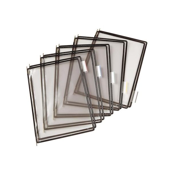 Prezentačná tabuľa, A4, oceľový rám, DJOIS, čierna