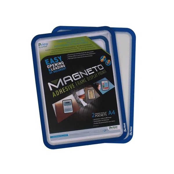 Informačný rám, samolepiaca zadná strana, A4, DJOIS "Magneto", modrá