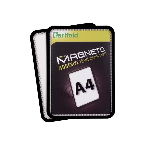 Informačný rám, samolepiaca zadná strana, A4, DJOIS "Magneto", čierna