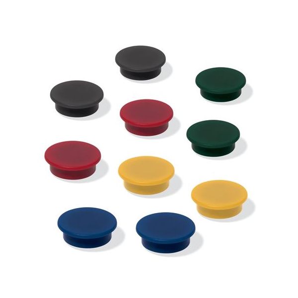 Magnetky, 25 mm, 10 ks/bal, SIGEL, 5 rôznych farieb