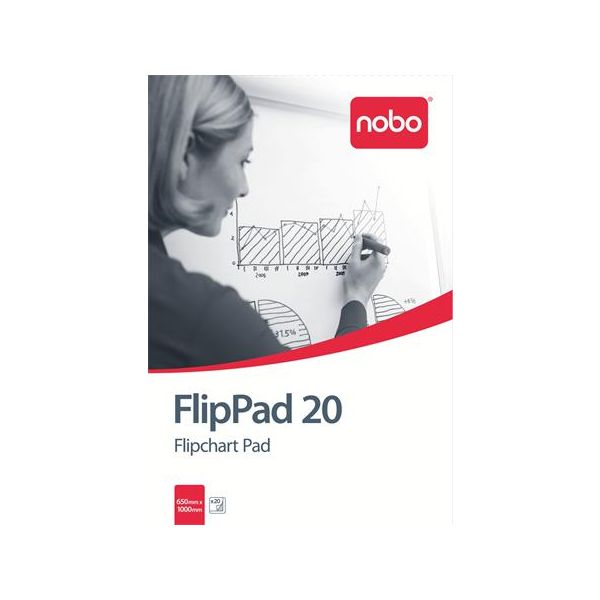 Flipchartový papier, 650 x 955 mm, 20 listov, NOBO