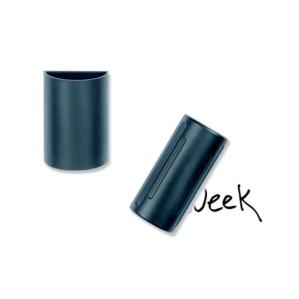 Držiak na písacie potreby a stierka na tabule, magnetický, čierny, 12,8x6x3 cm