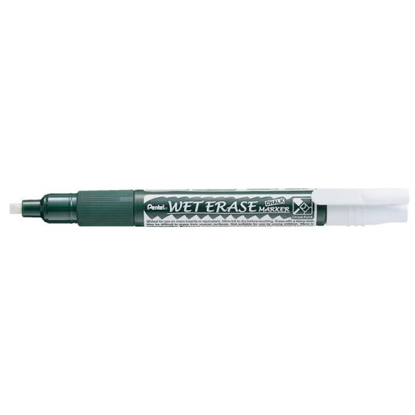 Kriedový popisovač, 2-4 mm, dlátový hrot, PENTEL "SMW26", biela
