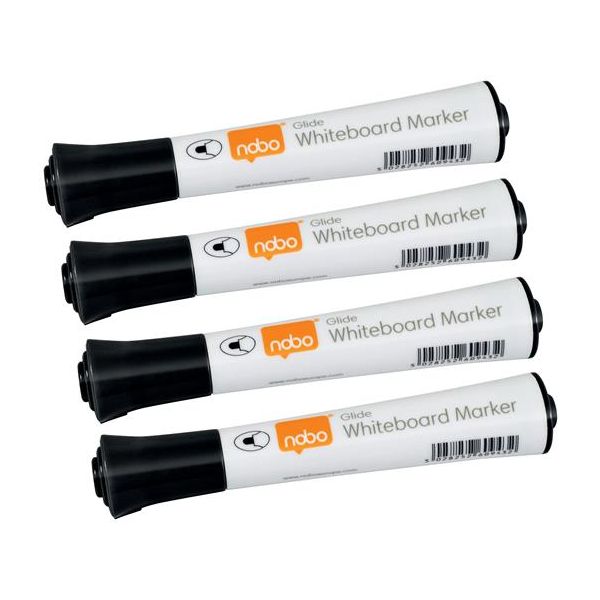 Popisovač na tabule, kužeľový hrot, 2 mm, 10 ks, NOBO "Glide", čierna