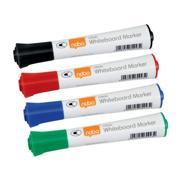 Popisovač na tabule, kužeľový hrot, 2 mm, 10 ks, NOBO "Glide", mix