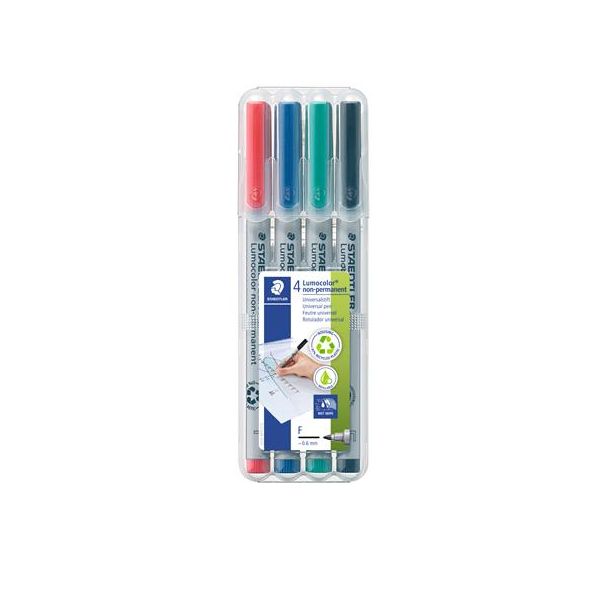 Nepermanentný popisovač, sada, OHP, 0,6 mm, STAEDTLER "Lumocolor® 316 F", 4 rôzne farby
