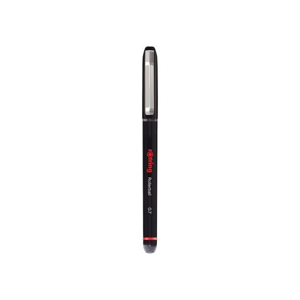 Roller, 0,7 mm, s vrchnákom, ROTRING "Rollerball", čierna
