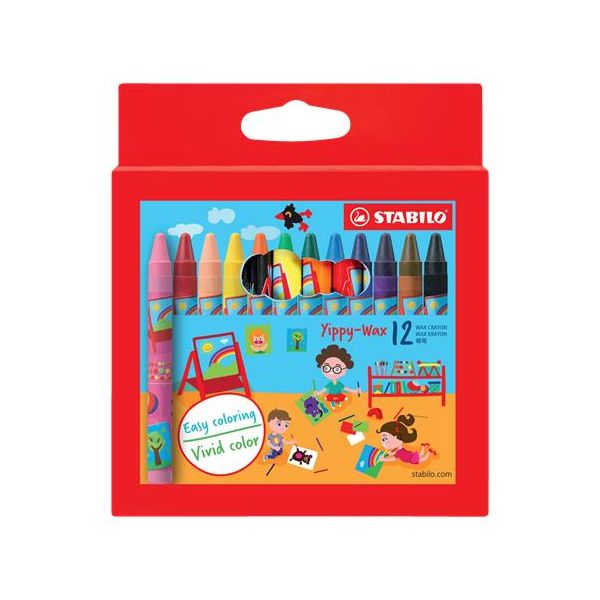 Voskovky, STABILO "Yippy-wax", 12 rôznych farieb