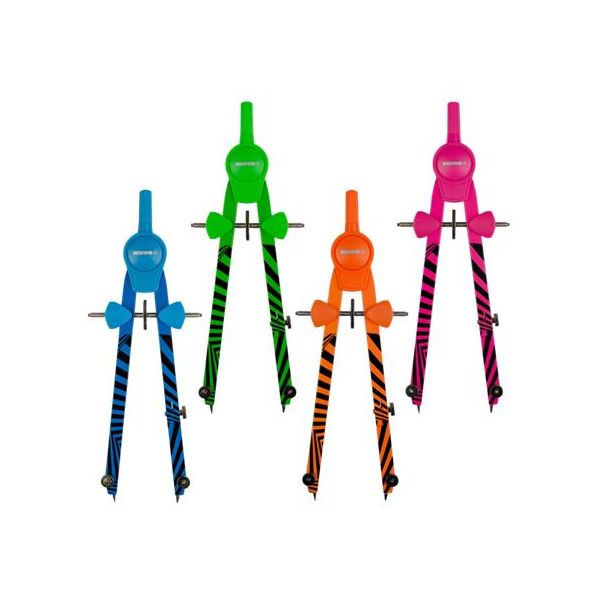 Kružidlo, sada, precízne, 3-kusové, KORES "Grafiko Neon", mix farieb