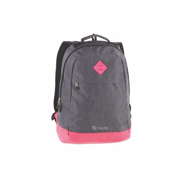 Batoh, s priehradkou na notebook, PULSE "Bicolor", sivý-ružový