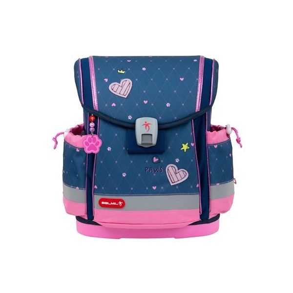 Školská taška, uzatváranie na magnet, BELMIL "Classy Plus Hearts"