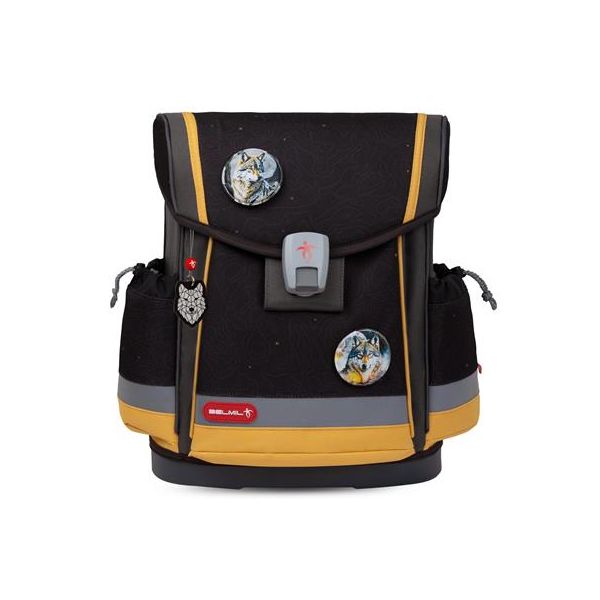 Školská taška, uzatváranie na magnet, BELMIL "Classy Plus Wolves Sand"