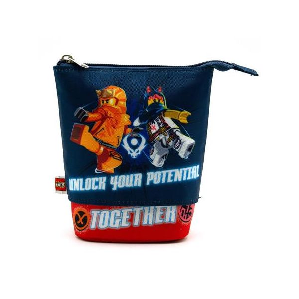 Peračník, na zips, pop-up, LEGO "Ninjago Together", modrý-červený, vzorovaný