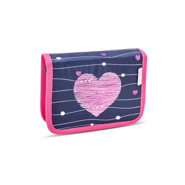 Peračník, 2 vyklápacie chlopne, na zips, BELMIL "Simple Hearts"