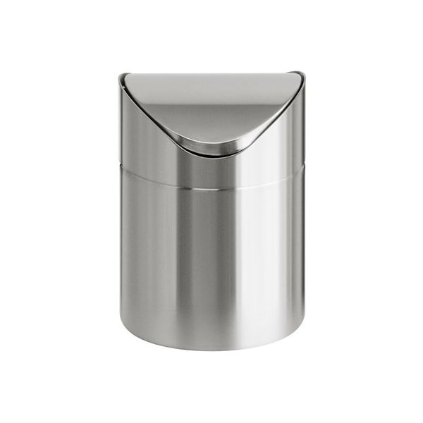 Odpadkový kôš, 1,5 l, nehrdzavejúca oceľ, stolový, VEPA BINS, strieborná